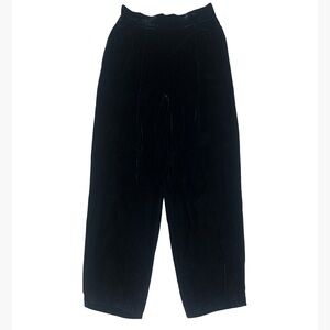 Vintage black velvet silk pants Jane Justin